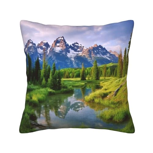 Coussin de salon parc national en velours pour canapé et lit cocooning