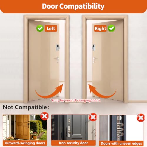 Image of Yaluyo No-Drill Doorbell Mount with Rain Cover, Anti-Theft Door Kits Compatible with Battery Doorbell /Plus /Pro(2026 Model),Quick Install Doorbell Camera Holder for Apartment, Silver