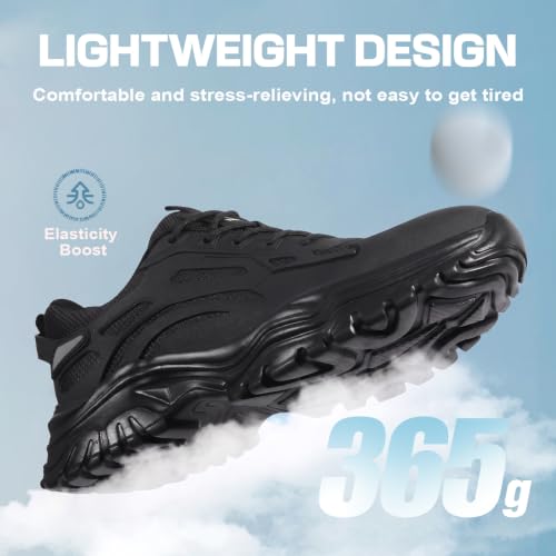 Image of Steel Toe Shoes for Men, Lightweight Safety Work Shoes