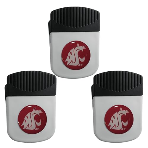 Siskyou Sports NCAA Washington State Cougars Chip Clip Magnet with Bottle Opener, 3pk One Size, White
