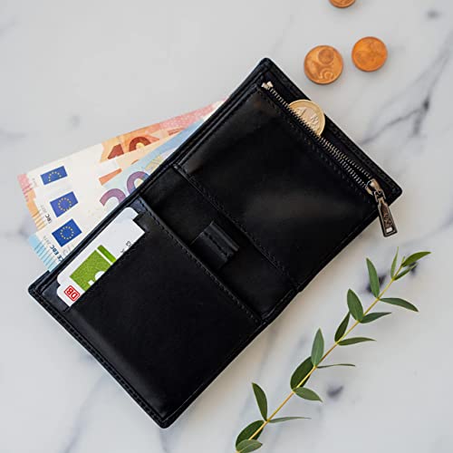 Berliner Bags Premium portemonnee Rome van leer met RFID-bescherming, kleine portemonnee voor heren - zwart - Image 5