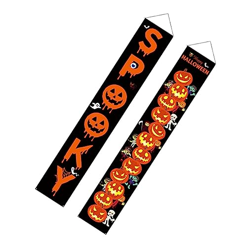 Bannières de porte d'Halloween pour habiller une entrée vide : lot de 2 suspensions