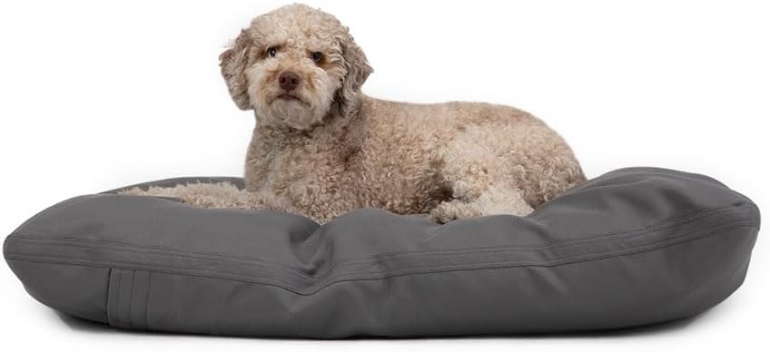 Diggs Pillo Dog Bed I Durable I Cozy I Versatile I Best for Puppies Nesting & Burrowing (Large, Pewter) Large Pewter