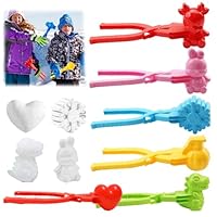 Schneeballzange Kinder, 6 Stück Schneeball Former, Winter Schneeball Maker, Outdoor -Spielzeug, Verschiedene Formen mit ø 7 Cm, Geeignet für Kinder Erwachsene, um Schneeball im Schnee zu Spielen
