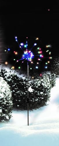 Gartenstecker Feuerwerk, 2er-Set, bunt, batteriebestrieben, incl....