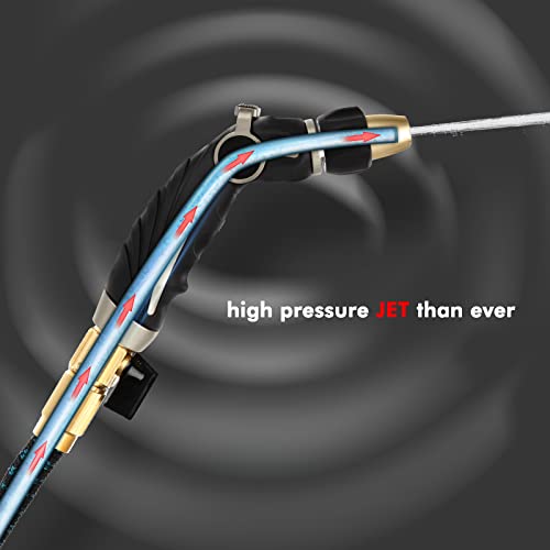 Restmo High Pressure Hose Nozzle Sprayer, Heavy Duty Brass Head, Metal Water Hose Nozzle For Car Washing, Garden Cleaning, Lawn And Plant Watering, Adjustable Thumb Flow Control, 4 Spray Patterns #TOP4