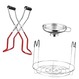 Ciieeo 3Stücke Teiliges Set Einmach Set mit Lifter und Rack für Einmachen und Rostfrei und Spülmaschinenfest