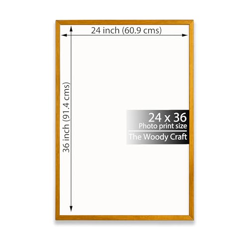 Image of Photo Frame Big Size 24x36 | Orange Photo Frame For Wall | Vintage Wall Frame | Wooden Frames For Living Room | Premium Big Photo Frames For Wall | Ideal Photo Frames For Birthday Gift