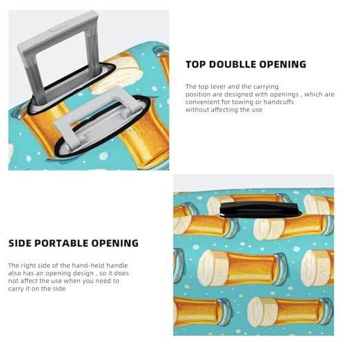 Luggage Cover Protector - Beer Bubbles Print Fit 25-28 Inch Suitcase Covers for Luggage4