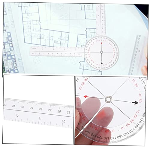 Juego de 8 reglas angulares transparentes para medición precisa miniatura 3