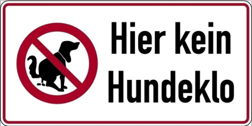 LEMAX Verbotsschild 'Kein Hundeklo' – Aluminium, 200 Mm Durchmesser, Wetterfest Für Außenbereich