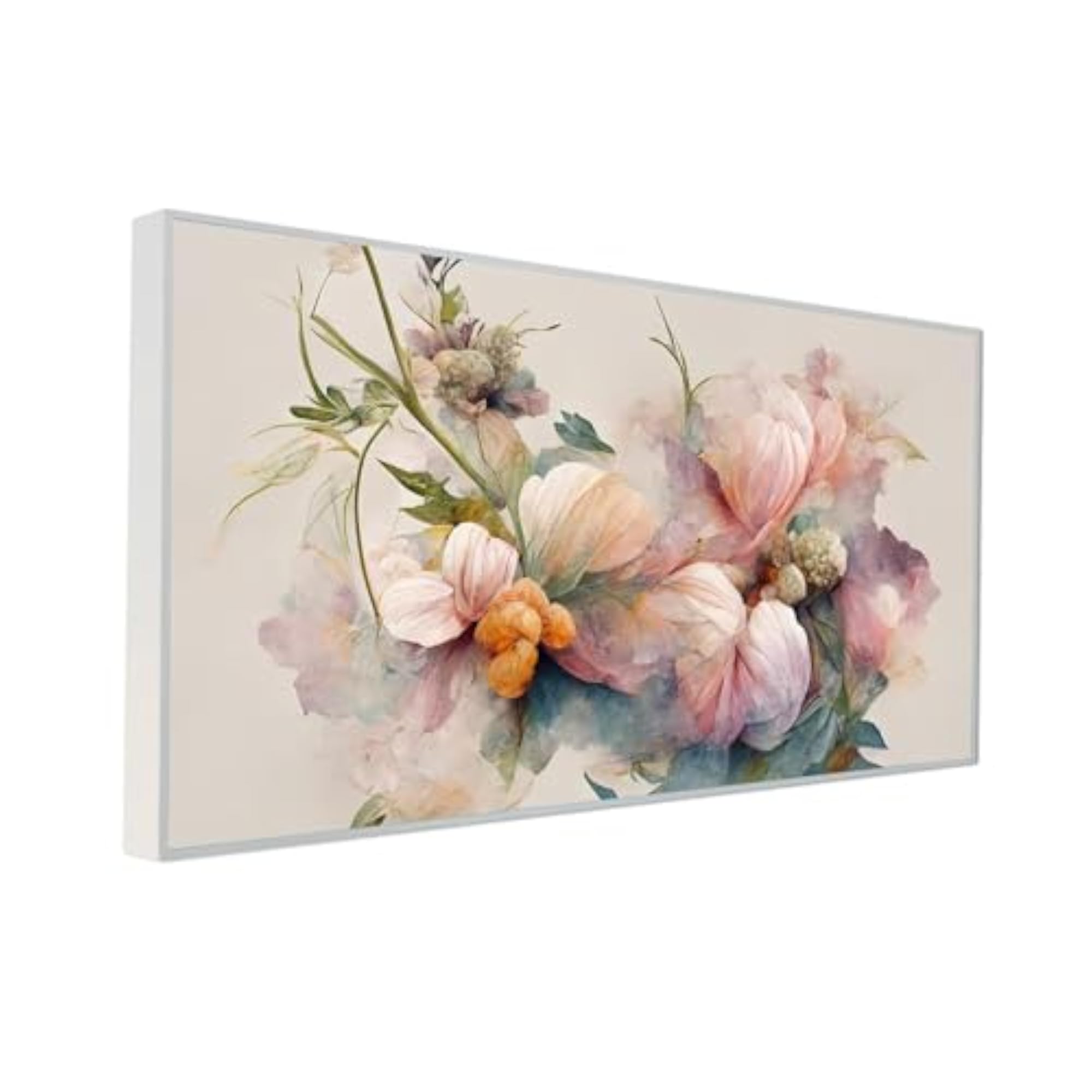 Canvas Painting for Wall Decoration, Pink Flowers Art Print
