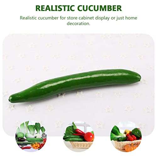 Zerodeko 6 Pcs Artificial Cucumber Foam, Lifelike Vegetable Fake Food Model, Fake Food Cucumber Table Decoration, Fake Vegetable Props For Home Kitchen Restaurant Show Christmas Party Decor #TOP4