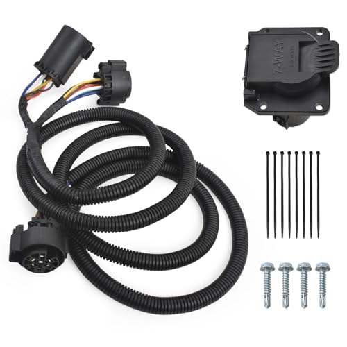 7-Foot 7-Pin Truck Bed Trailer Wiring Plug Harness Extension for ...