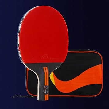 Table Tennis Bat - Short Handle Penhold Racket for Beginners - Professional Ping Pong Paddle for Enhanced Performance and Control
