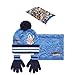 Sonic, Winter-Set, 3-teilig, Mütze + Handschuhe + Schlauchtuch für Kinder, Einheitsgröße, Wintermütze Sonic The Hedgehog, Videospiel. Offizielles Lizenzprodukt.
