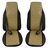 Fundas para asientos de camión Mercedes Benz Actros MP3 2000 – 2014, color negro beige
