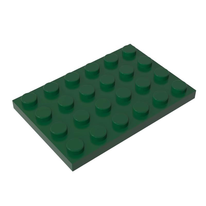 GDS-520 Compatible with LEGO 3032 Foundation Plate 4x6, Dark Green, 10 PCS — image 1