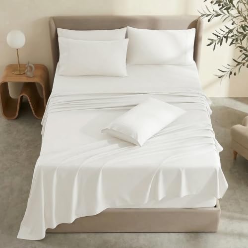 Image of Hearth & Harbor Extra Deep Pocket Split King Sheets Sets - Fits Mattress 18-24 Inches Deep - Extra Deep Pocket Sheets - 6 Piece Split King Size