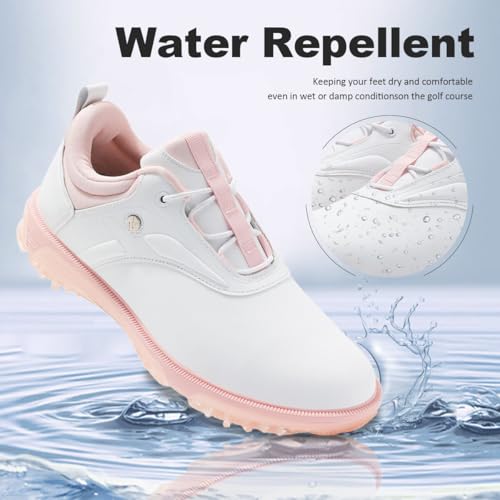 ULTIANT Women Golf Shoes Waterproof Spikeless Indoor Golf Sneakers Outdoor Non-Slip Sport Size 5-104