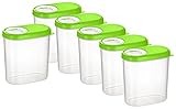 Kigima Schüttdosen 0,3L 6er Set Grün – Vorratsdosen mit Deckel luftdicht – Schüttdose für...