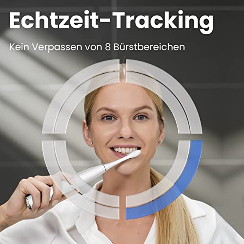 Oclean X Pro Elite Elektrische Zahnbürste mit 6 Bürstenköpfe & Reiseetui, Schallzahnbürste mit...