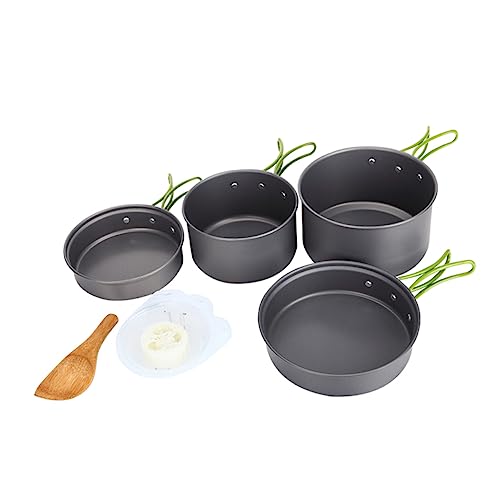 Kisangel Portable Soup Pot 2-3 Person Camping Cookware Collapsible Bowls Cooking Utensils Outdoor Cooking Set