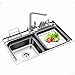 Kuchnia zlew ze stali nierdzewnej kuchnia zmywarka do naczyń basen mycie warzyw i owoców szczotka do basenu zlew (odp.: jest kran 61 * 45 * 22 Cm)