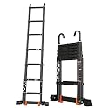 Telesladder Telesladders Multi-Purpose Extendable Ladder Telesladder Telescoping Ladder for Rv/Rooftop Tent/Attic, 5M/4M/3M/2M Aluminum Extension Telesladders with Detachable/5.5M/