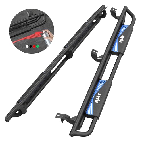 Image of Running Boards Compatible with Toyota Tacoma Double Cab 2005-2023, 6.6 inch Side Steps with Paintable Step Plates, Heavy Duty Nerf Bar with Triple-Shield Anti-Corrosion Technology, Single Stair