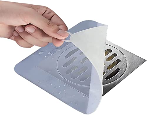 Silicone Drain Cover White 6 in/15 cm 4 Pcs Tub Stopper Floor Anti-Odor Mat for Shower Anti Cockroach Deodorizing Kitchen Seal for Laundry Toilet and Else