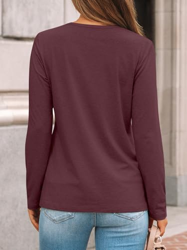 Image of AUTOMET Women's Long Sleeve Tops Loose Fit Shirts Casual Crewneck Tunics