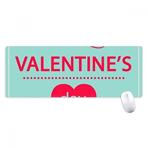 Tapis de souris étendu cœur vert Saint-Valentin grand format antidérapant bureau