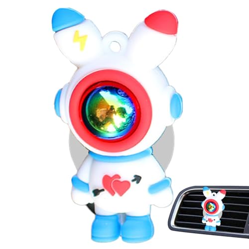 Ambientador de ventilación de coche, difusor de aromas de astronauta de orejas de conejo de dibujos animados, clips de ventilación | Accesorios de automóvil y luchador de olores, decoración de