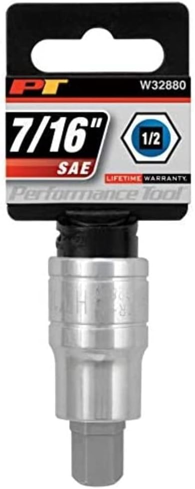 Performance Tool W32988 1/2 Drive Hex Bit Socket, 18mm