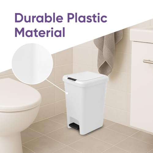 Caneca de basura Superio 6.5L rectangular blanca miniatura 4