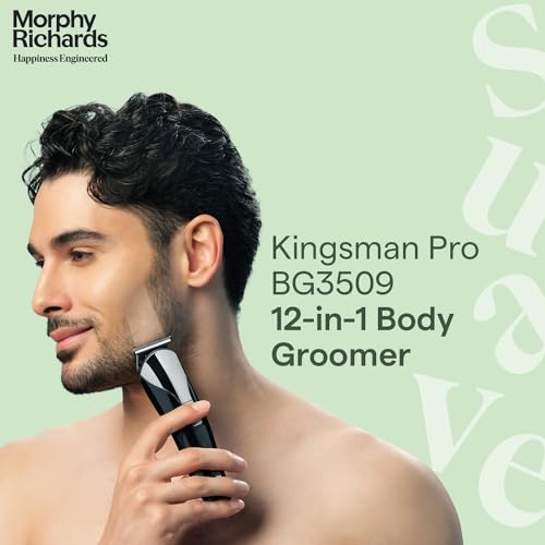Morphy Richards Kingsman Pro 12-in-1 Grooming Kit for Men| Rechargeable All in One Men Trimmer|5 Face Nose Ear Hair Blades| Nose & Ear Trimmers| Private Part Shaving Body Groomers I 2-yr Warranty (Image - 2)