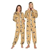 Ollabaky Bernese Mountain Dog Adult Pajamas for Men Women Animal Costume One-Piece Sleepwear Jumpsuit