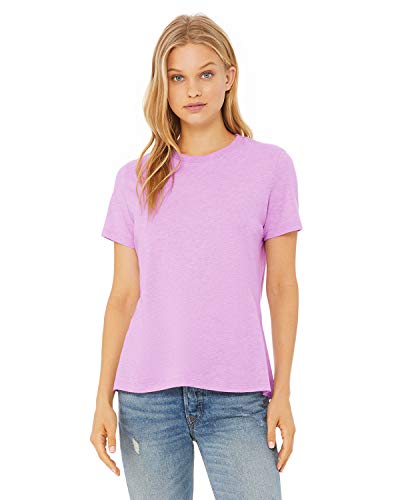 Bella + Canvas Ladies' Relaxed Jersey Short-Sleeve T-Shirt M HTHR PRISM LILAC