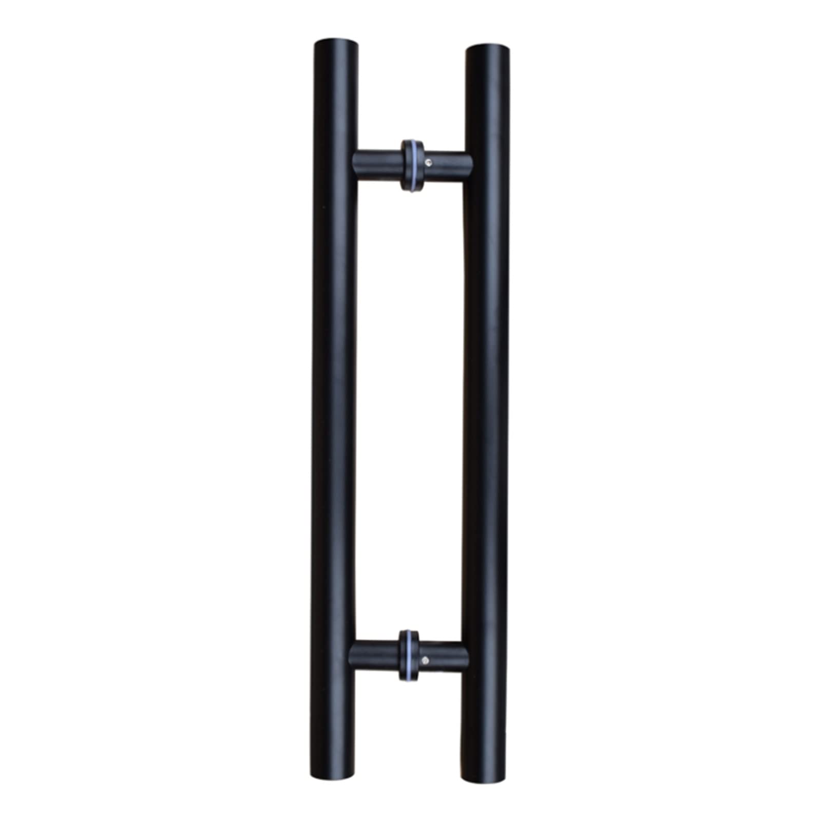 UGZPWQLNX Stainless Steel Round Tube Glass Door Handle, Push Pull Barn Door Handle, Thickened Stainless Steel Round Tube, Black, Multiple Sizes(L:80cm(31.4in)/60cm(23.6in))