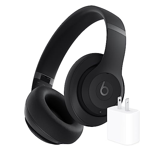 Image of Beats Studio Pro Bluetooth Noise Cancelling Headphones with Apple 20W USB-C Power Adapter - Black