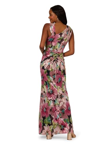 Adrianna Papell Women's Asymmetric Metallic Gown2