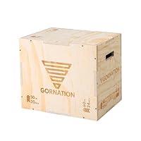 GORNATION Plyo Box Holz, Plyobox, Jump Box, Step Up Box für Crossfit, Plyometrische Box & Fitness Box, Vielseitige Trainingsbox für Sprünge, Step Ups und Krafttraining zu Hause und im Studio