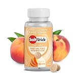 SaltStick FastChews Electrolytes - 60 Chewable Electrolyte Tablets - Salt Tablets for Running, Fast Hydration, Leg Cramps Relief, Sports Recovery - Non-GMO, Vegan, Gluten Free (Peach)