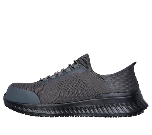 Image of Skechers Men's Tilido Troxin ESD Bungee | Work, Slip-ins, Composite Safety Toe, ESD, Slip Resistant, Air-Cooled Memory Foam