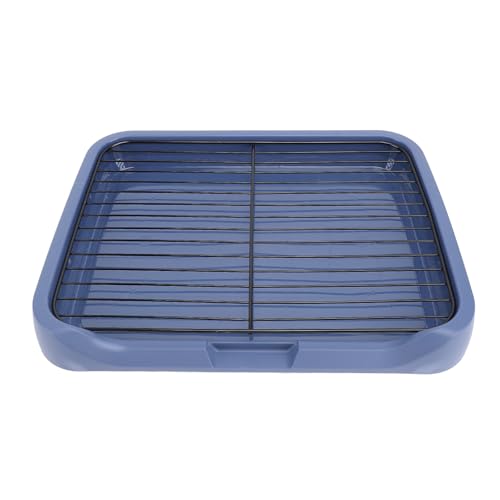 Hundetöpfchen Tray, Abnehmbar Innenbereich Hundetrainings Toilette, Geruchlos, Tragbar, Mit Gitter, Für Kleine und Mittlere Hunde 46x35x5cm - Hygienisch, Einfach Zu Reinigen,