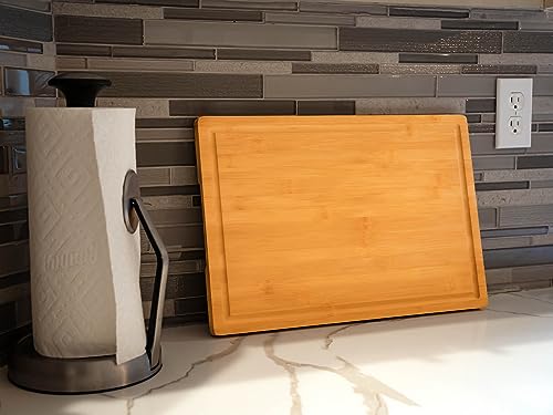 Allsum Bamboo Cutting Board For Kitchen, 18 Inch Large Wood Charcuterie Cheese Board thumb #5