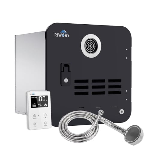 Image of 65,000 BTU RV Tankless Water Heater 15x15 inches, 3.9 GPM Freeze Protection RV On Demand Water Heater, DC 12V Double Water Outlet Tankless RV Water Heater with Controller
