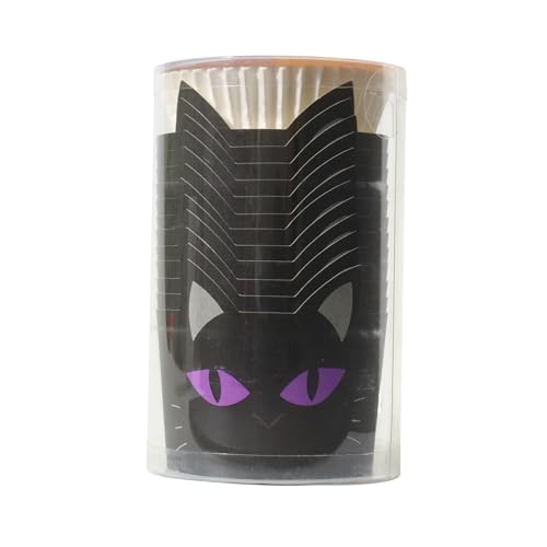 PME Halloween Baking Cups with Cupcake Cases - Black Cat (Set of 12) - Image 3