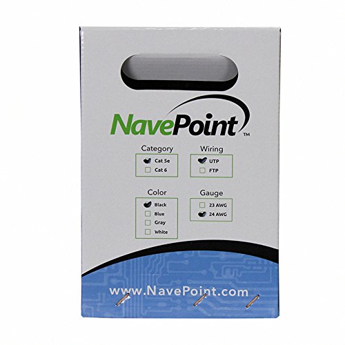 Cable Ethernet CAT5e UTP 305 m NavePoint Negro miniatura 2